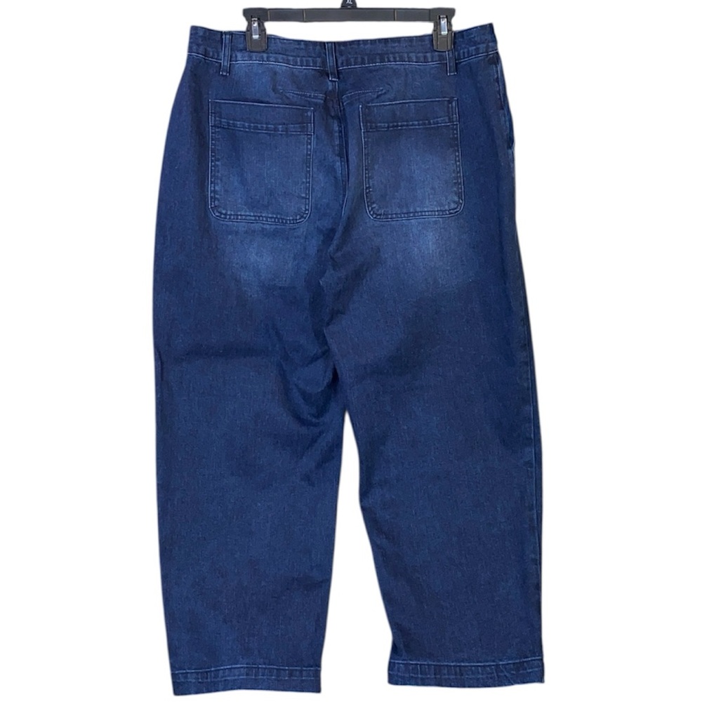 NWT Flamingals Blue Dark Wash High Waisted Straight Leg Jeans, Size 2X (16/33) - Picture 2 of 8